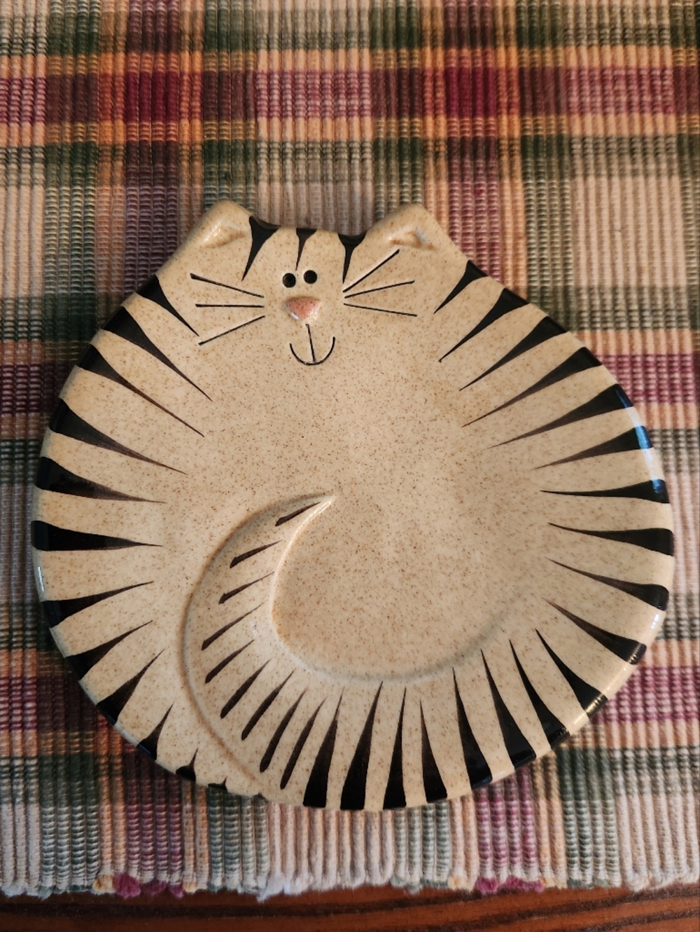 August Ceramics Made in New England Soap Jewelry Dish Spoon Rest Cat